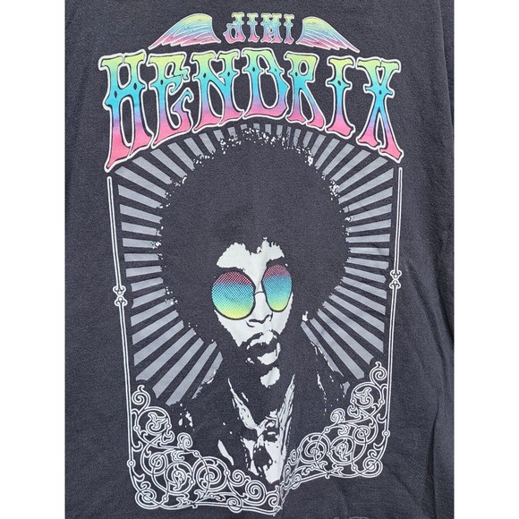 Jimi Hendrix Size 2X Retro Purple Haze 1969 2 sided Black Band T-Shirt San Diego - Picture 2 of 4